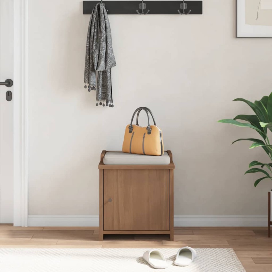 Banco de recibidor SANDNES madera maciza de pino 45x40x50