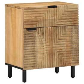 Mesita de noche madera maciza de mango 50x33x60 cm