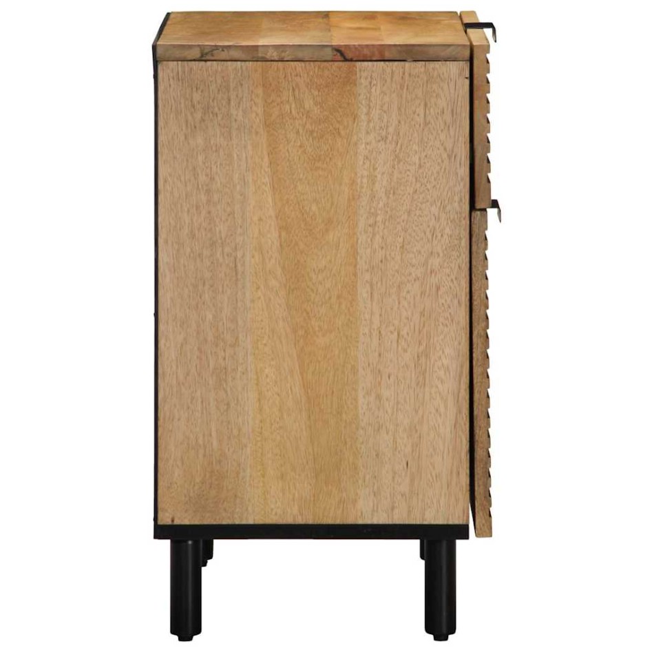 Mesita de noche madera maciza de mango 50x33x60 cm