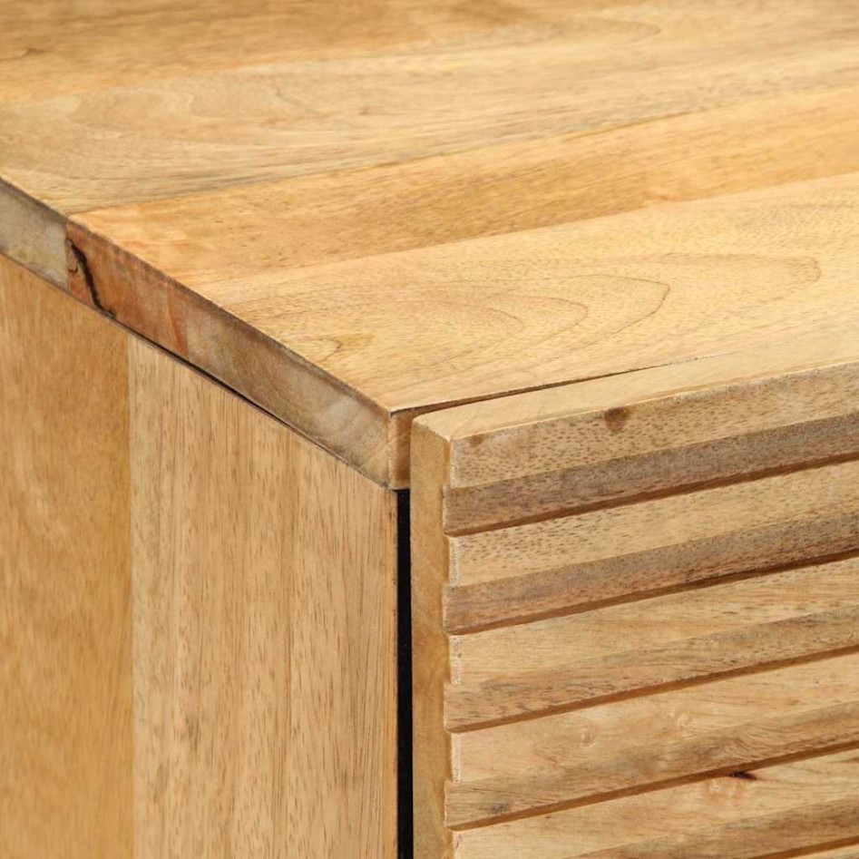 Mesita de noche madera maciza de mango 50x33x60 cm