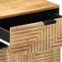 Mesita de noche madera maciza de mango 50x33x60 cm