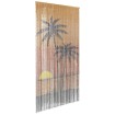 Cortina para puerta insectos estampado palmeras 90x220cm bambú