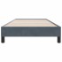 Estructura de cama sin colchón terciopelo gris oscuro 90x210