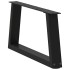 Patas para mesa de comedor forma V 2 uds negro 50x(30-31,3)