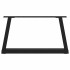 Patas para mesa de comedor forma V 2 uds negro 50x(30-31,3)