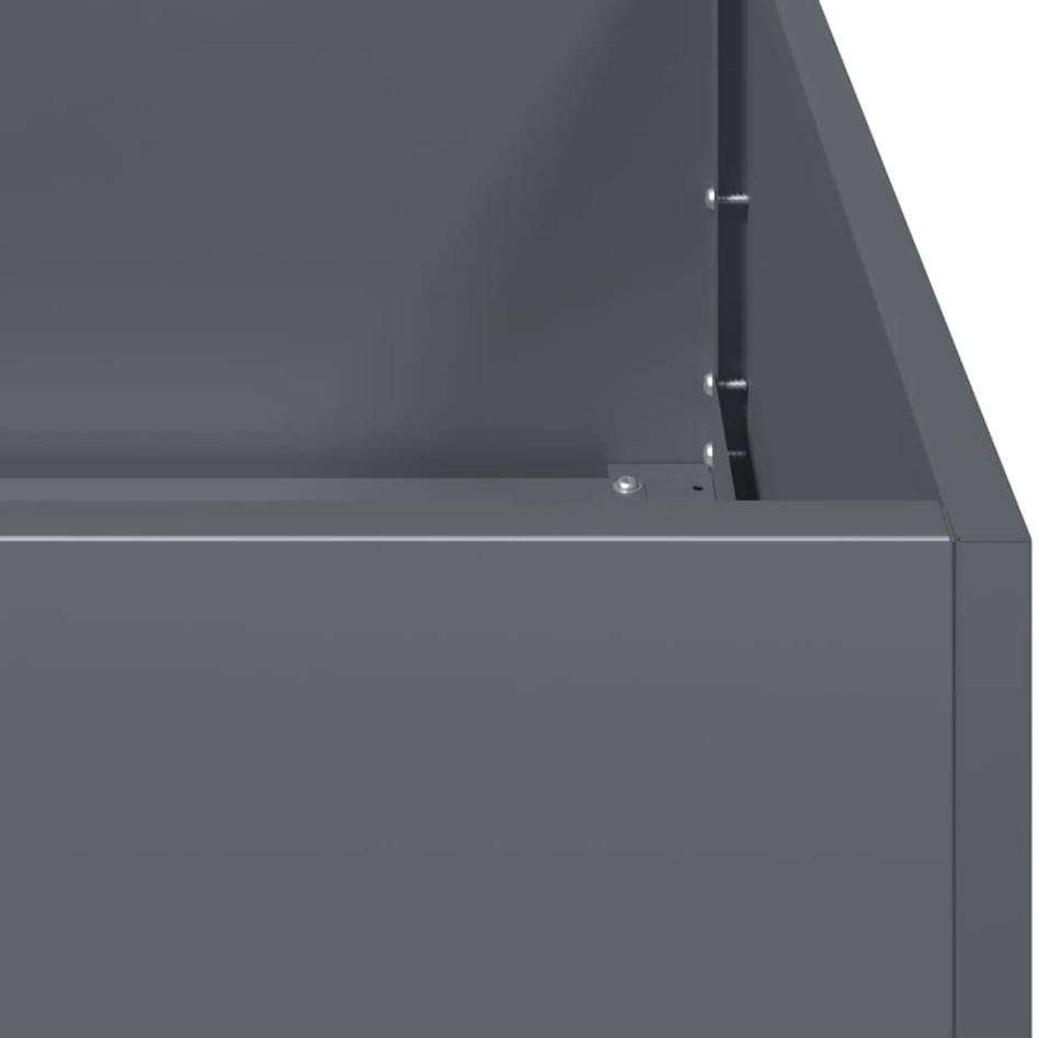 Jardinera de acero laminado en frío antracita 80x80x40