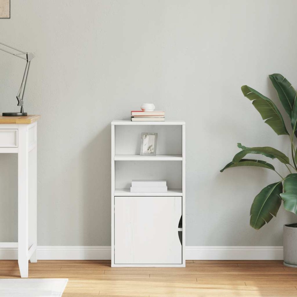 Mueble auxiliar ODDA blanco 40x24x79 cm madera maciza de