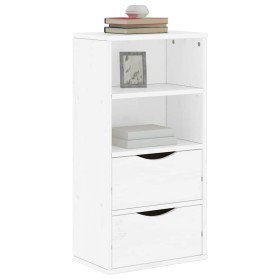 Mueble auxiliar con cajones ODDA blanco 40x24x79 cm madera