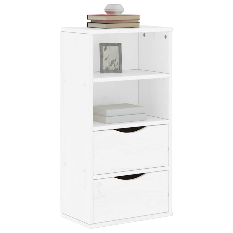 Mueble auxiliar con cajones ODDA blanco 40x24x79 cm madera