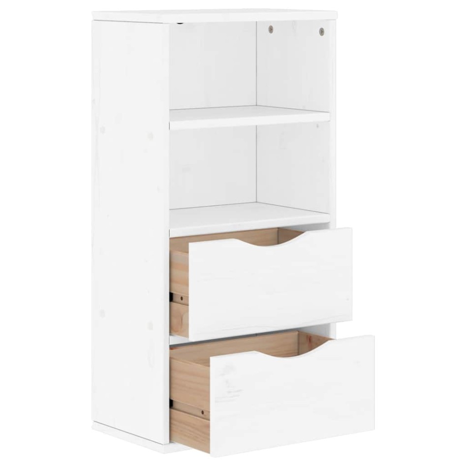 Mueble auxiliar con cajones ODDA blanco 40x24x79 cm madera