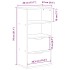 Mueble auxiliar con cajones ODDA blanco 40x24x79 cm madera