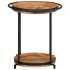 Mesa auxiliar madera maciza de acacia Ø55x60