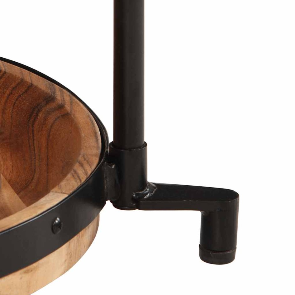 Mesa auxiliar madera maciza de acacia Ø55x60