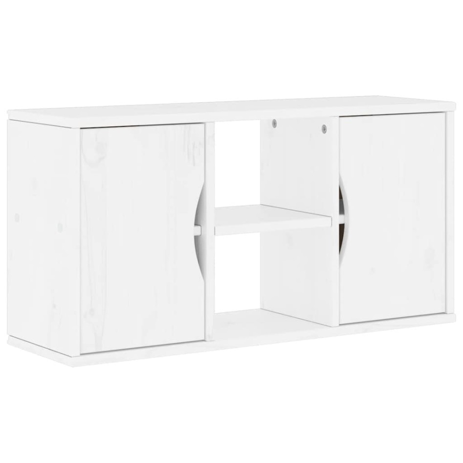 Mueble de TV ODDA madera maciza de pino blanco 79x24x40