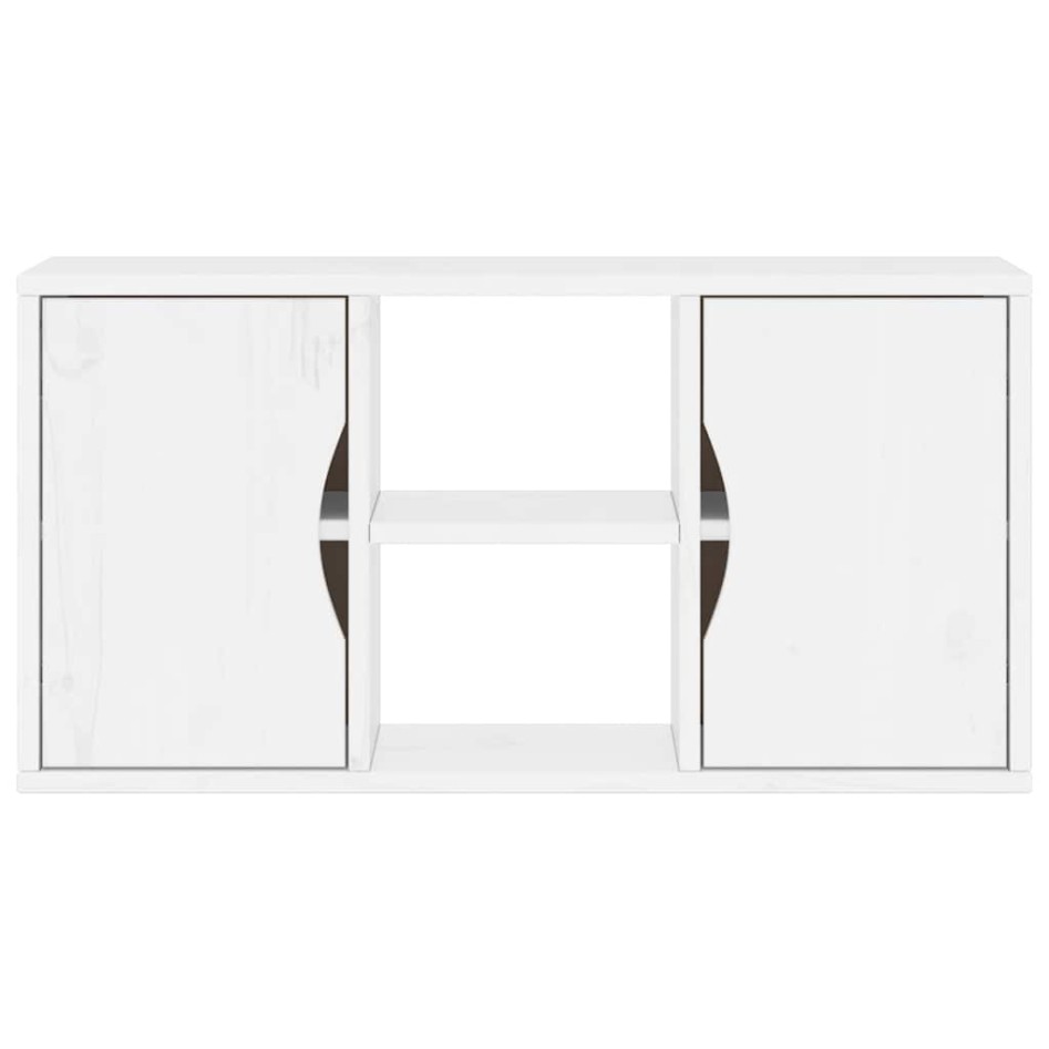 Mueble de TV ODDA madera maciza de pino blanco 79x24x40