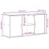 Mueble de TV ODDA madera maciza de pino blanco 79x24x40