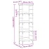 Estantería de madera ingeniería madera envejecida 50x33x153