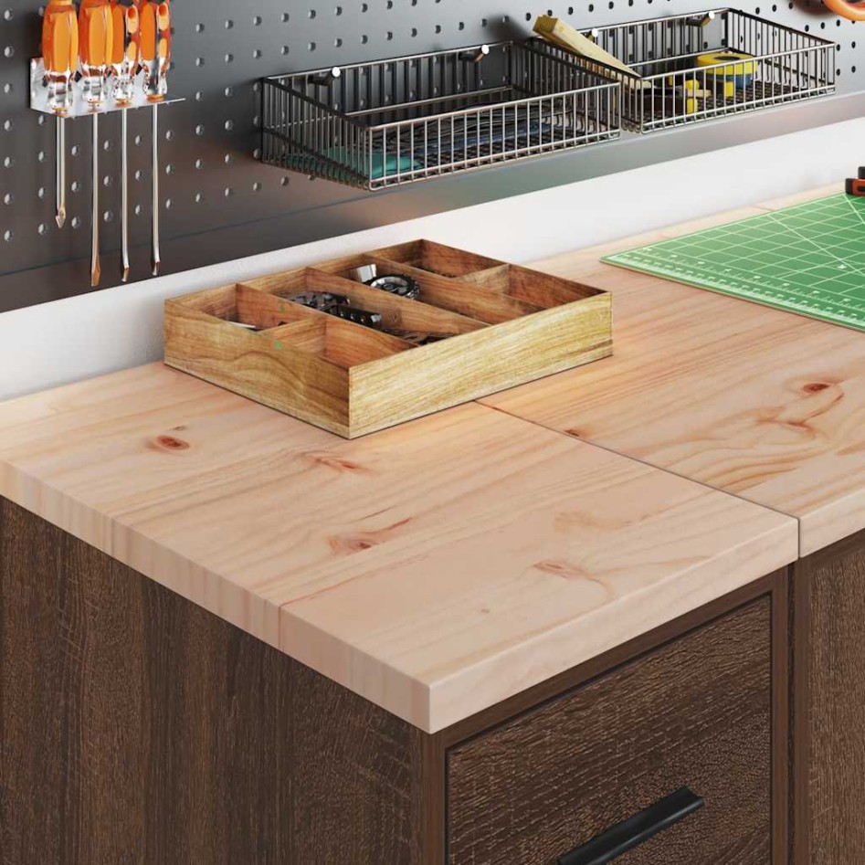 Armarios 2 uds para garaje madera ingeniería marrón