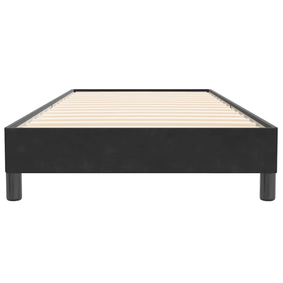 Cama box spring sin colchón negro terciopelo 90x220