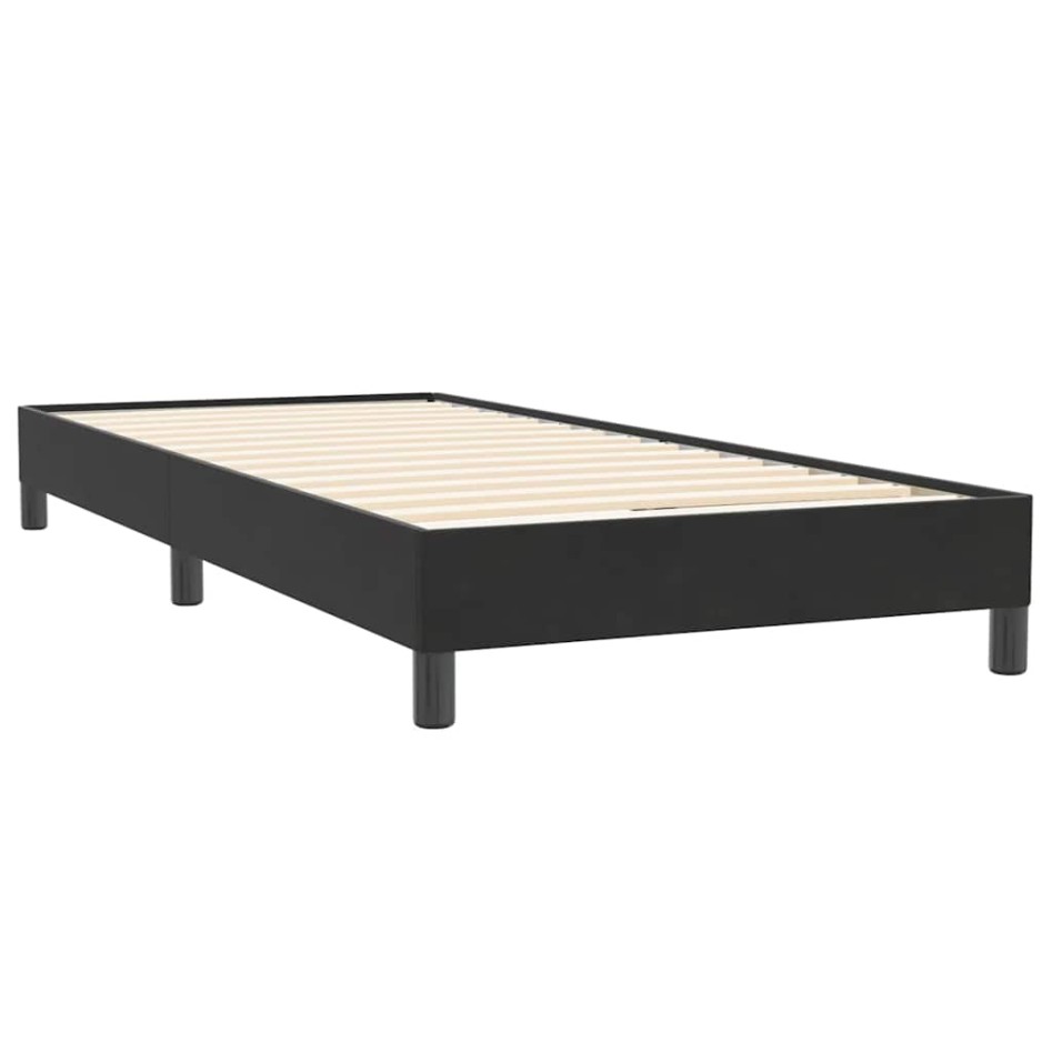 Cama box spring sin colchón negro terciopelo 90x220