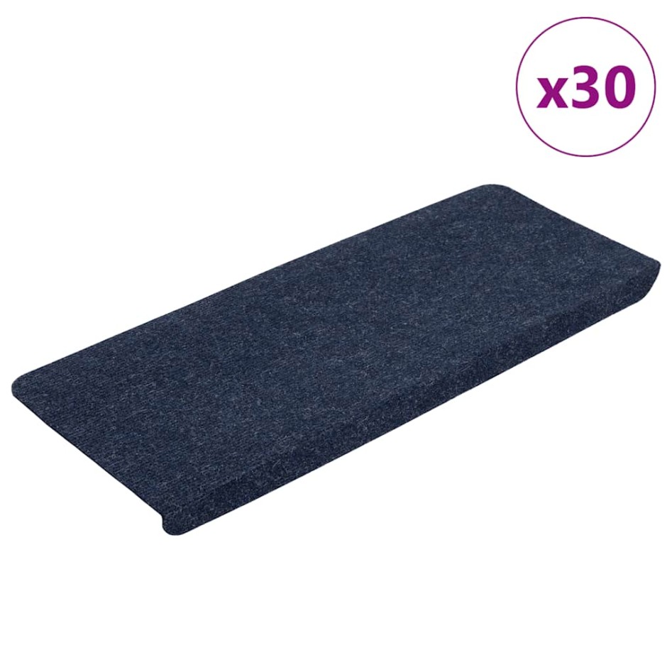 Alfombrilla autoadhesiva escalera 30 uds azul 65x24,5x3,5