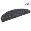 Alfombrilla autoadhesiva escalera 30 uds gris oscuro 65x21x4 cm
