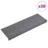 Alfombrilla autoadhesiva escalera 30 uds gris claro 65x21x4