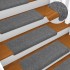 Alfombrilla autoadhesiva escalera 30 uds gris claro 65x21x4