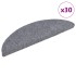 Alfombrilla autoadhesiva escalera 30 uds gris claro 56x17x3