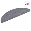 Alfombrilla autoadhesiva escalera 30 uds gris claro 56x17x3 cm
