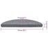 Alfombrilla autoadhesiva escalera 30 uds gris claro 56x17x3