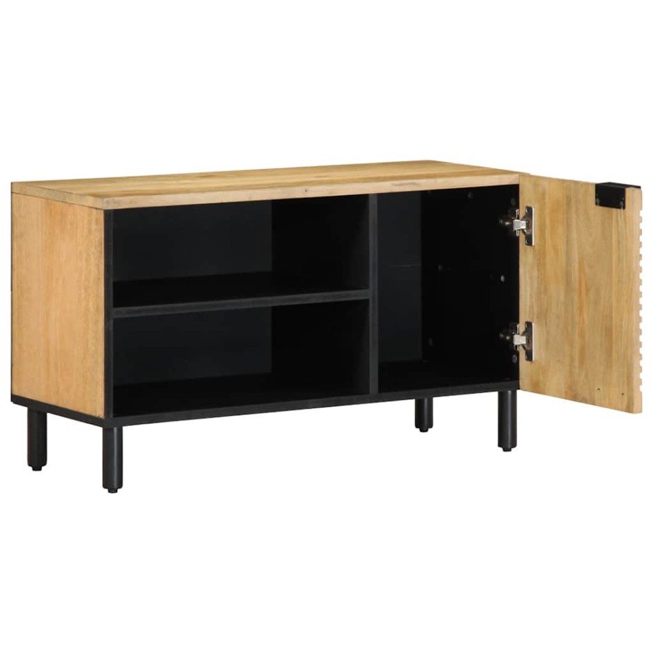 Mueble de TV madera maciza mango marrón 80x31,5x46