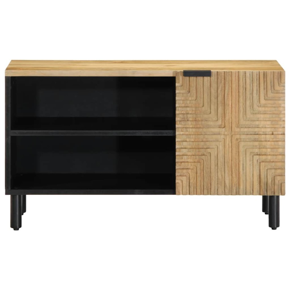 Mueble de TV madera maciza mango marrón 80x31,5x46