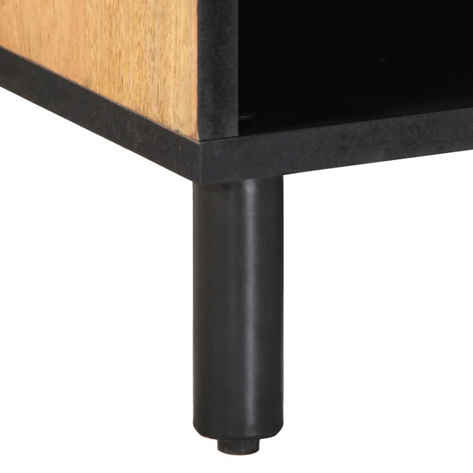 Mueble de TV madera maciza mango marrón 80x31,5x46
