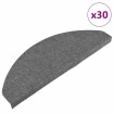 Alfombrilla autoadhesiva escalera 30 uds gris 65x22,5x3,5 cm