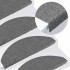 Alfombrilla autoadhesiva escalera 30 uds gris 65x22,5x3,5