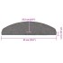 Alfombrilla autoadhesiva escalera 30 uds gris 65x22,5x3,5