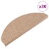 Alfombrilla autoadhesiva escalera 30 uds beige 65x22,5x3,5