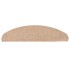Alfombrilla autoadhesiva escalera 30 uds beige 65x22,5x3,5