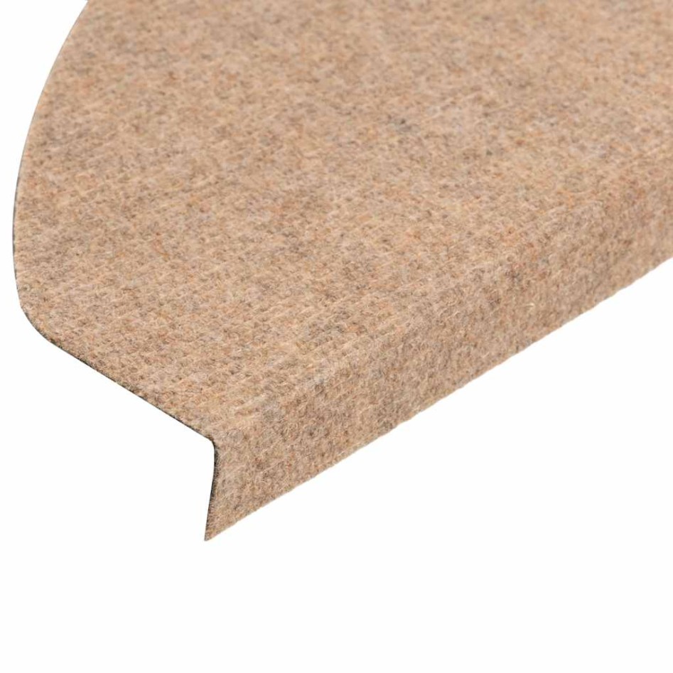 Alfombrilla autoadhesiva escalera 30 uds beige 65x22,5x3,5