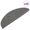 Alfombrilla autoadhesiva escalera 30 uds gris 56x17x3 cm