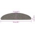 Alfombrilla autoadhesiva escalera 30 uds gris 56x17x3
