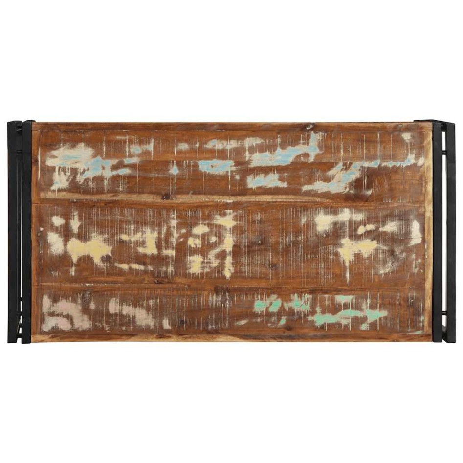 Mesa de centro multicolor 100x50x35 cm madera maciza