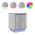 Mesillas de noche con luces LED 2 uds gris sonoma 38x34x50