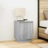 Mesillas de noche con luces LED 2 uds gris sonoma 38x34x50