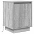Mesillas de noche con luces LED 2 uds gris sonoma 38x34x50