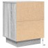 Mesillas de noche con luces LED 2 uds gris sonoma 38x34x50