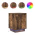 Mesillas de noche con luces LED 2 uds roble ahumado 38x34x50