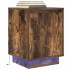 Mesillas de noche con luces LED 2 uds roble ahumado 38x34x50