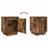 Mesillas de noche con luces LED 2 uds roble ahumado 38x34x50
